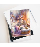 Charming Cat Notebook with Floral Design: A Must-Have for Pet Enthusiasts - $30.88 CAD