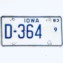 1983 United States Iowa Base Dealer License Plate D-364 9 - £14.78 GBP