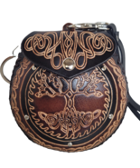Tree Of Life Leather Wristlet Wallet Change Coin Purse Zip Closure Charm... - $24.98 CAD