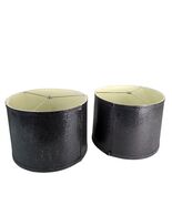 Black Glitter Shimmer Drum Lampshades Pair 8.5&quot; Tall, 11.5&quot;Dia Set 2 Lam... - €34,28 EUR