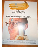 Vintage Chiquita Banana Guy With Glasses Print Magazine Advertisement 1966 - €4,30 EUR