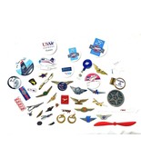 Airlines Wings American United TWA Delta Badges Pins - £51.56 GBP