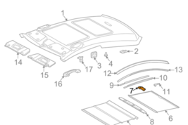 Mb C CL203 Left Side Interior Roof Coupling A2038950105 New Genuine Set Of 4 - £32.81 GBP