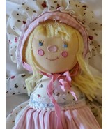 House of Hatten Soft Stuffed Plush Cloth Baby Girl Doll Pink Blonde Yarn... - $32.43 CAD