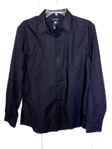 H &amp; M MEN S LS BLACK EASY IRON BUTTON DRESS SHIRT-L-NWOT-TRIED ON-NICE-P... - £8.84 GBP