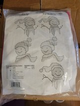 Herrschners Snowmen Smiles Pot Holders Stamped Cross Stitch Kit 54-2852 ... - $16.99
