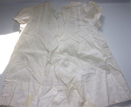 Vintage Handmade Baby White Cotton Blend Romper Buttons At the Bottom - $4.99