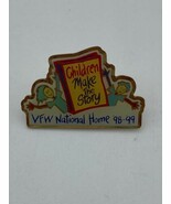 VTG 98-99 VFW Veterans Of Foreign Wars National Home Day Children Pin Pi... - $7.95
