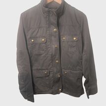 J. Crew Women&#39;s Relaxed Boyfriend Field Jacket Open Collar Utility M - $17.99