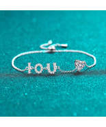 GRA Certified &quot;IOU&quot; Heart-Shaped Solitaire 1 Carat Moissanite S925 Bracelet - $120.00