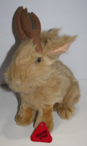 Sugar Loaf Jackalope Bunny Rabbit Antelope Beige 15&quot; Tan Plush Soft Toy Antlers - £27.68 GBP