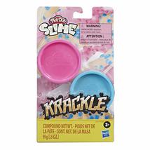 Play-Doh Krackle Slime Pink &amp; Light Orange 2 Pack of Slime Compound with Beads f - £9.34 GBP