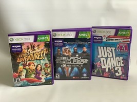 XBox 360 Video Games Kinect Just Dance 3 Black Eyed Peas Adventures Lot of 4 - £14.65 GBP