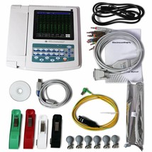 CONTEC ECG1200G Digital 12-Lead Touch Screen Electrocardiograph EKG Chan... - £815.86 GBP