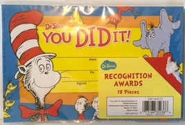 Dr. Seuss YOU DID IT! Recognition Awards - 18 Pcs - School Reading Rewar... - £2.59 GBP