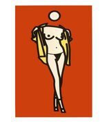 JULIAN OPIE Woman Taking Off Man’s Shirt. 5 39.5" x 23.5" Serigraph 2003... - $2,722.50