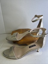 Nine West Leisa Heels Sandal Women&#39;s Shoes Gold size 8.5 - $593.84 MXN