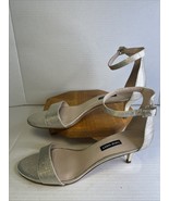 Nine West Leisa Heels Sandal Women&#39;s Shoes Gold size 8.5 - $593.84 MXN