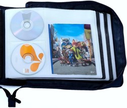 DVD CD Storage Case with Extra Wide Title Cover Pages for Blu Ray Movie Music - £50.27 GBP