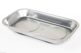 LOT of TWO 9-3/8&quot; X 5-3/8&quot; Stainless Steel Magnetic Tool/Parts Tray Trays - £16.03 GBP