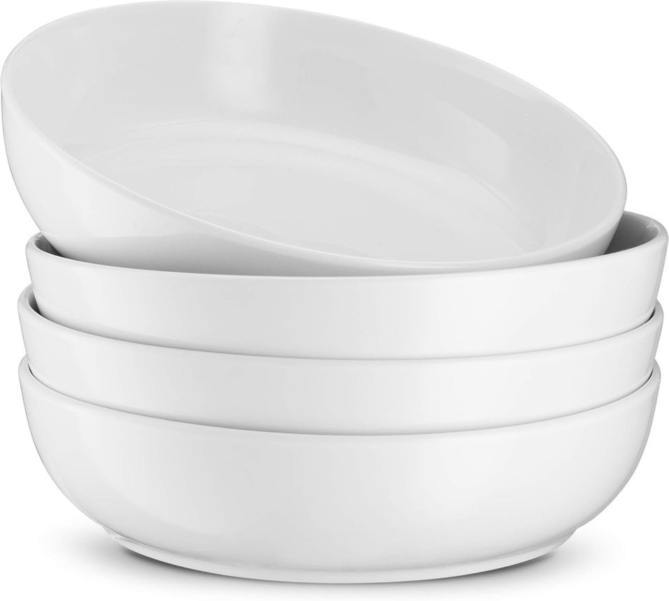 KooK Pasta Bowl, Salad Bowls, Serving Soup, Large, White - $46.99