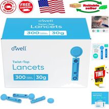 Gentle 30 Gauge Twist Top Lancets - 300 Count for Comfortable Blood Testing - $280.06 MXN