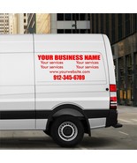 SET OF 2 Van Car Truck 48&quot; Window Custom Vinyl Decal Sticker Business Sign - $46.71