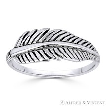 Eagle Wing Feather Charm Oxidized .925 Sterling Silver Stackable Right-H... - $25.49