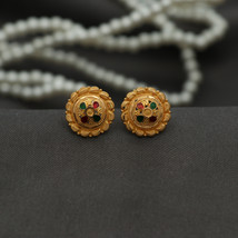 22k Seal Best Gold 1.4cm Bajoran Earrings Cousin Wife Gift Rare Sale Jewelry - £475.52 GBP