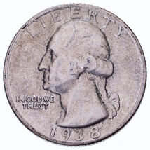 1938-S Washington Quarter 25C in AU Condition, Nice Eye Appeal, Strong L... - $83.99