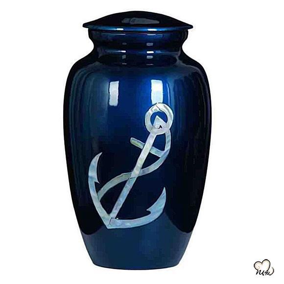 Anchor Safe Mother of Pearl Cremation Urn