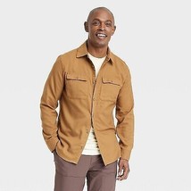 Men&#39;s Long Sleeve Flannel Shirt - All in Motion Brown S - $15.99