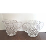 Westmoreland Pressed Glass Thumbelina Child&#39;s Mini Sugar and Creamer Set - £12.64 GBP