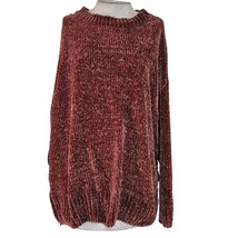 Burgandy Chenille Sweater Size XL - £19.72 GBP