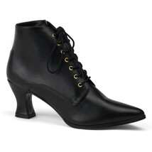 Vintage Renaissance Victorian Costume Granny Black Ankle High Boots VIC3... - $100.94 CAD