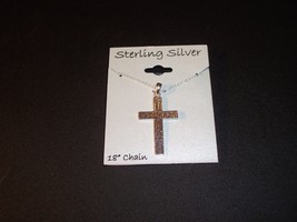 Inspiration Cross with 18&quot; Sterling Silver Chain - £17.57 GBP