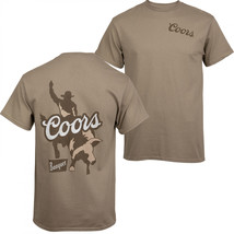 Coors Banquet Rodeo Bull Rider Front and Back Print T-Shirt Grey - £31.78 GBP+