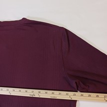 Claiborne Moisture Wicking V-Neck Men's Burgundy Long Sleeve Shirt Size XL  image 11
