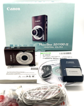 Canon PowerShot ELPH SD1100 IS Digital Camera Brown 8MP 3x Zoom Bundle IOB - £220.84 GBP