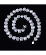 Natural Freshwater 9-10mm Potato Genuine Pearl Necklace Bead Round - £21.39 GBP