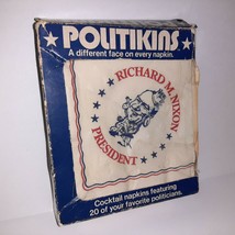 Vintage 1972 Patriotic Nixon Political Politikins Napkins x20 Agnew Wallace - £6.33 GBP