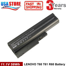6 Cell Battery For Ibm Lenovo Thinkpad T60 R500 T500 W500 Sl300 Sl400 40Y6797 Cg - £27.17 GBP