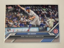 Ben Brown RC* - 2024 MLB TOPPS NOW® MLB Chicago Cubs Baseball - Rookie Card #238 - $11.82