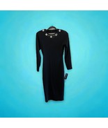 Andrea Jovine Women’s Sweater Dress Jewels, Sz MED, Black 100% Wool, NWT... - £55.22 GBP