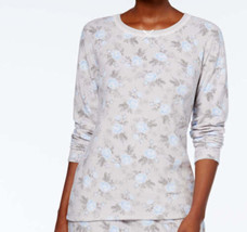 allbrand365 designer Womens Thermal Fleece Top Color Rose Floral Grey Size 4XL - £16.25 GBP
