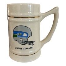 Vintage Seattle Seahawks Beer Stein Mug NFL Football Helmet Logo 1970s 1... - $26.00