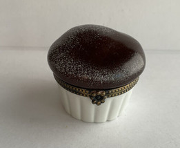 Limoges Trinket Box France Chocolate Cupcake - £102.04 GBP