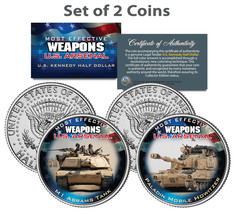 U.S. WEAPONS ARSENAL TANKS JFK Kennedy Half Dollars U.S. 2-Coin Set - £9.63 GBP
