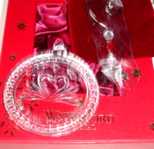 Waterford Crystal Our First Christmas Ornament 2012 Swans/Heart/Jewel Ha... - $19.70