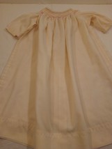 Vintage Girls Handmade Light Yellow Bow Design Smocked Bishop Dress - £18.98 GBP